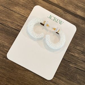 J. Crew Chunky Beaded Hoop Earrings
